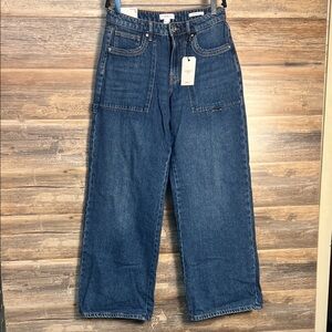 Forever 21 Women's Mid Rise Straight Leg Carpenter Jeans NWT